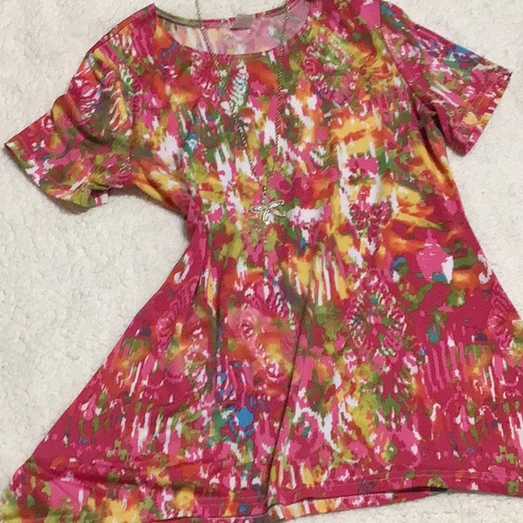 RIBBONS & SPICE SHORT SLV TUNIC MED - Picture 3 of 7